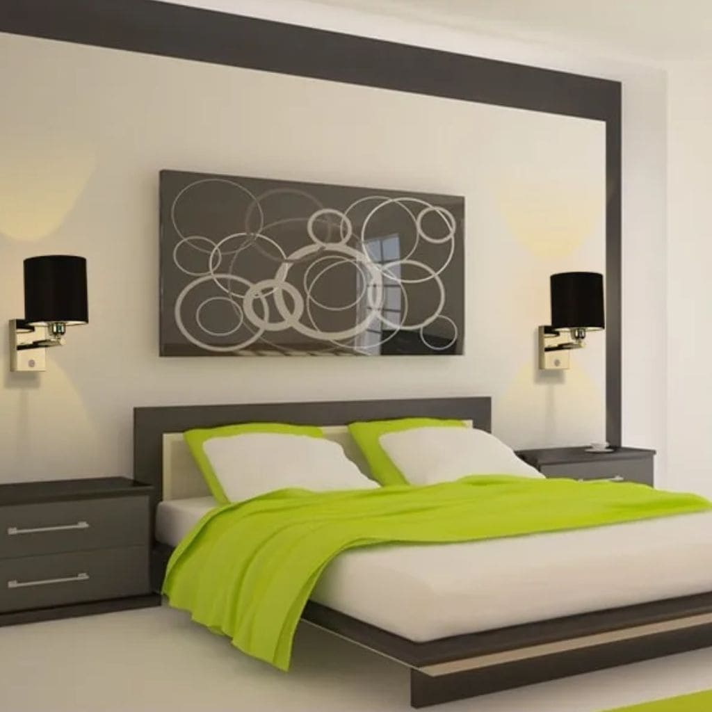 Applique Murale Moderne en Tissu Américain avec LED