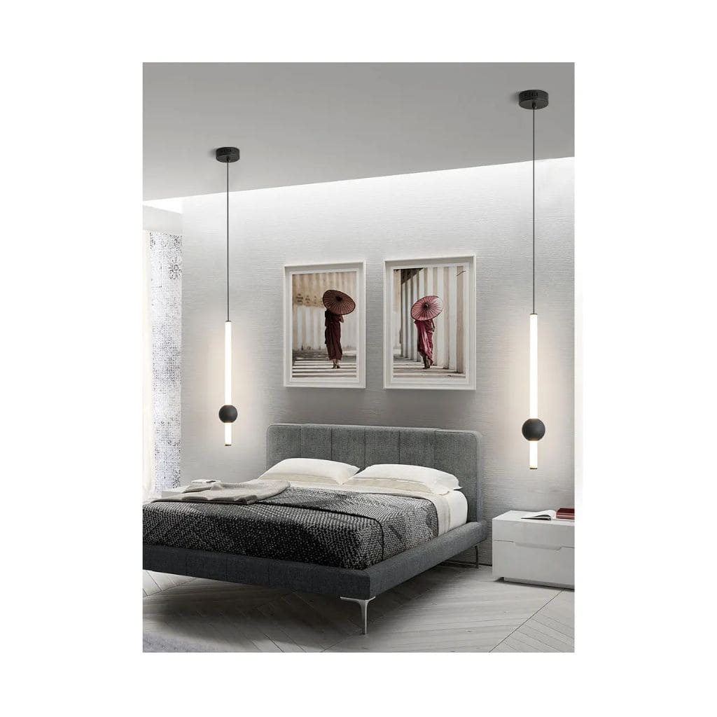 Lampe Pendante Noire LED Nordique