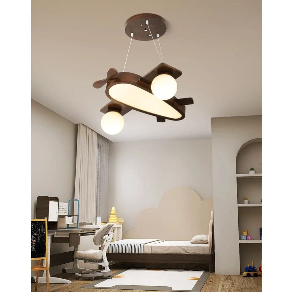 Lampe Suspendue Avion en Bois