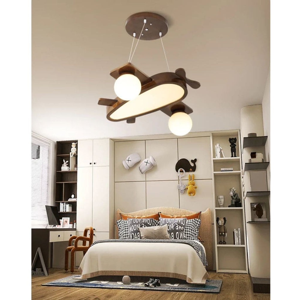 Lampe Suspendue Avion en Bois