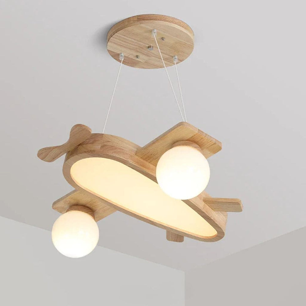 Lampe Suspendue Avion en Bois