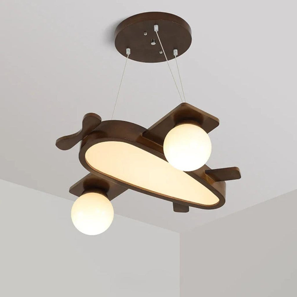 Lampe Suspendue Avion en Bois