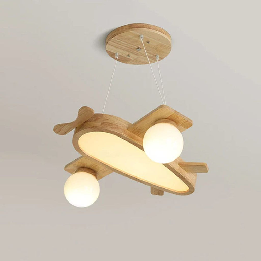 Lampe Suspendue Avion en Bois