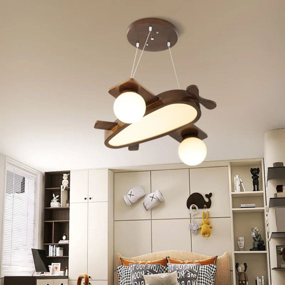 Lampe Suspendue Avion en Bois