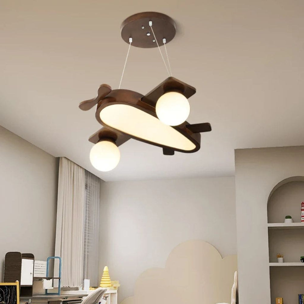 Lampe Suspendue Avion en Bois