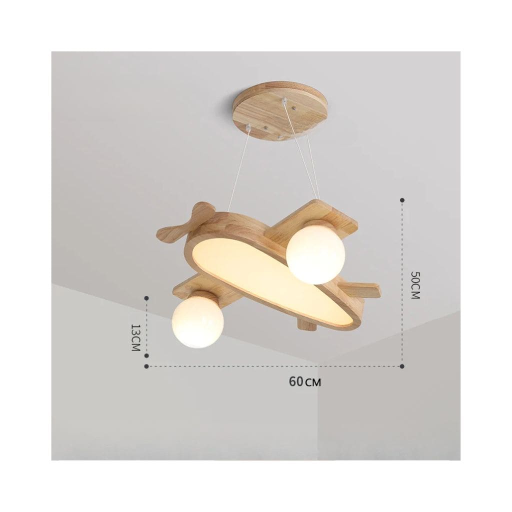 Lampe Suspendue Avion en Bois