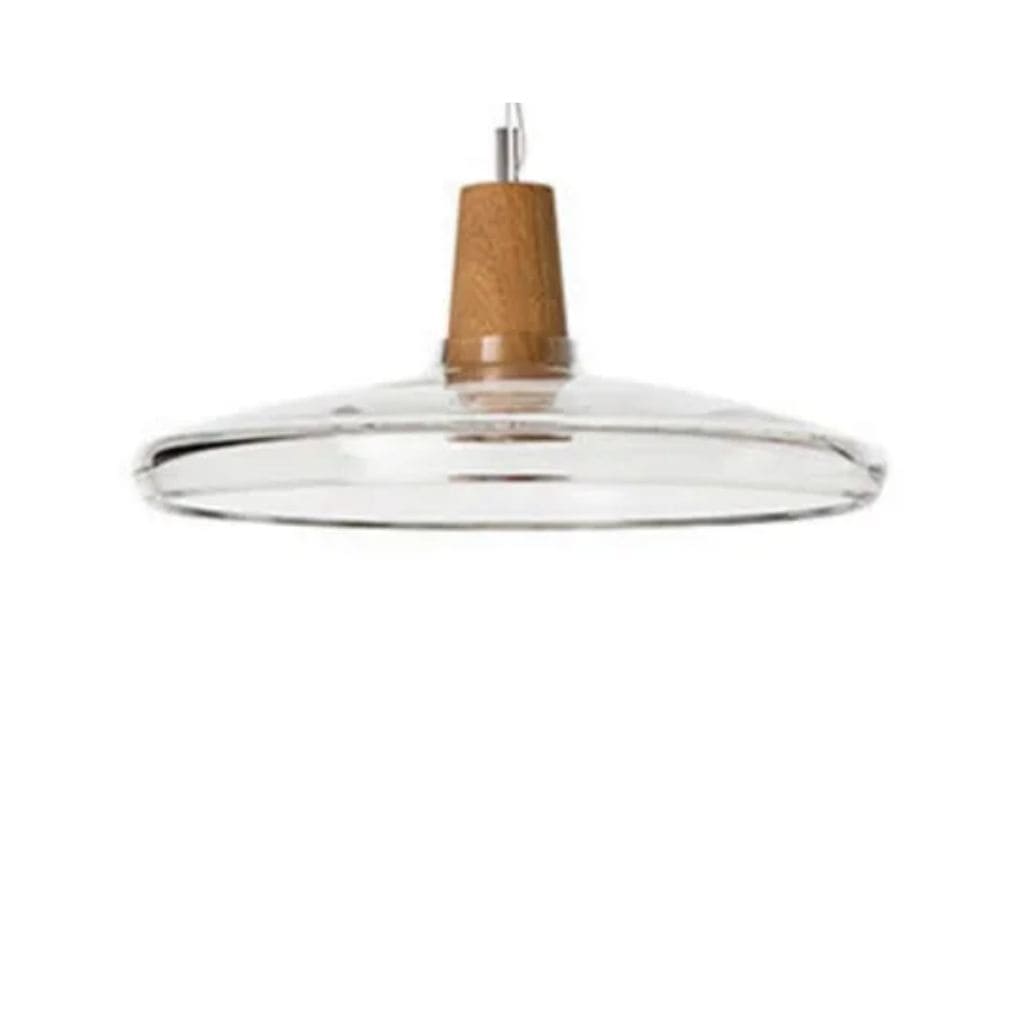 Lampe Suspendue Scandinave en Verre et Bois