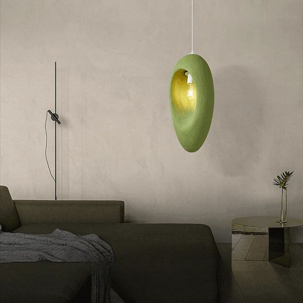 Lustre de Designer Wabi Sabi en Vert Frais