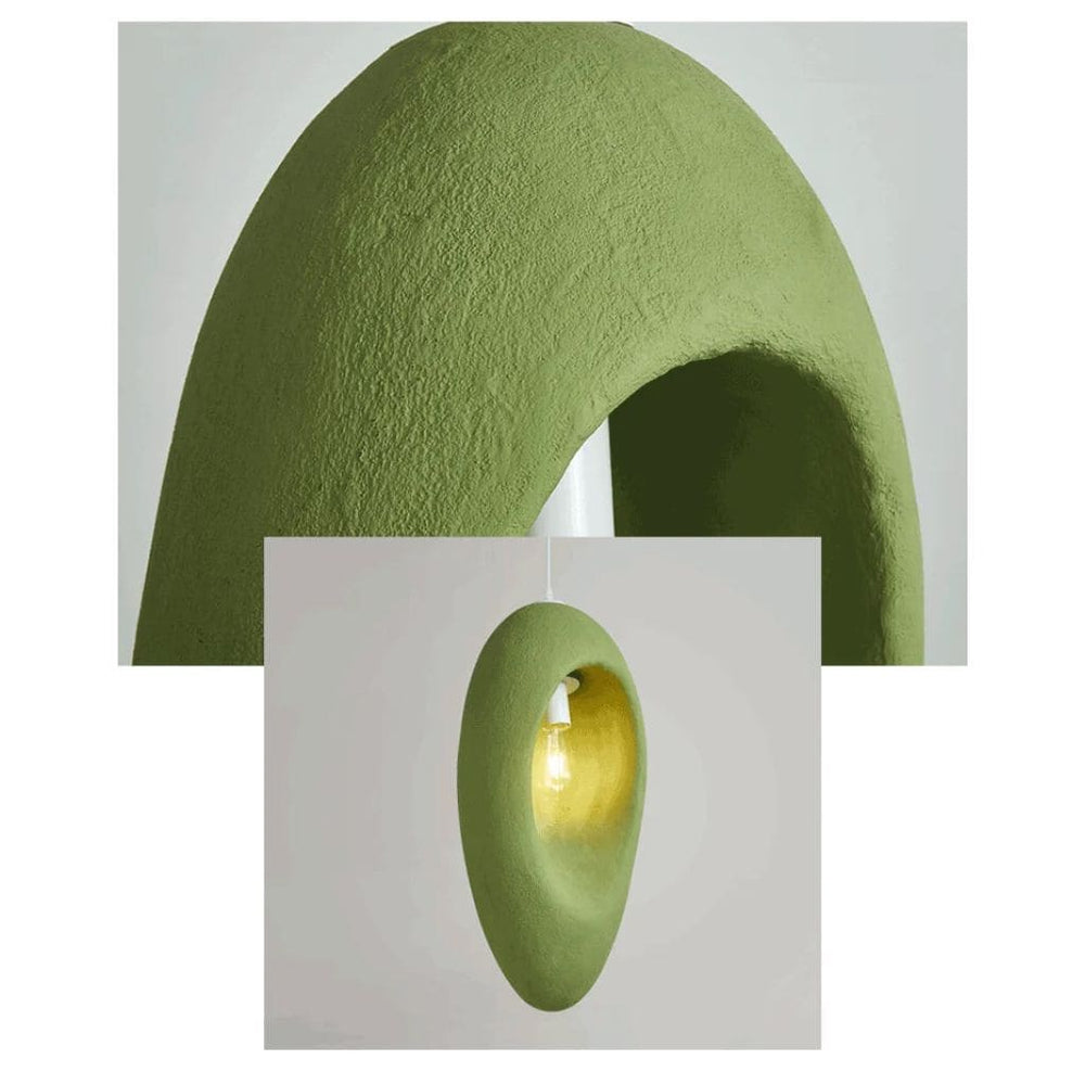 Lustre de Designer Wabi Sabi en Vert Frais