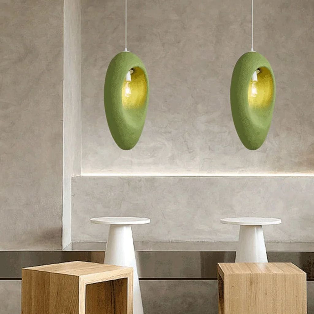 Lustre de Designer Wabi Sabi en Vert Frais