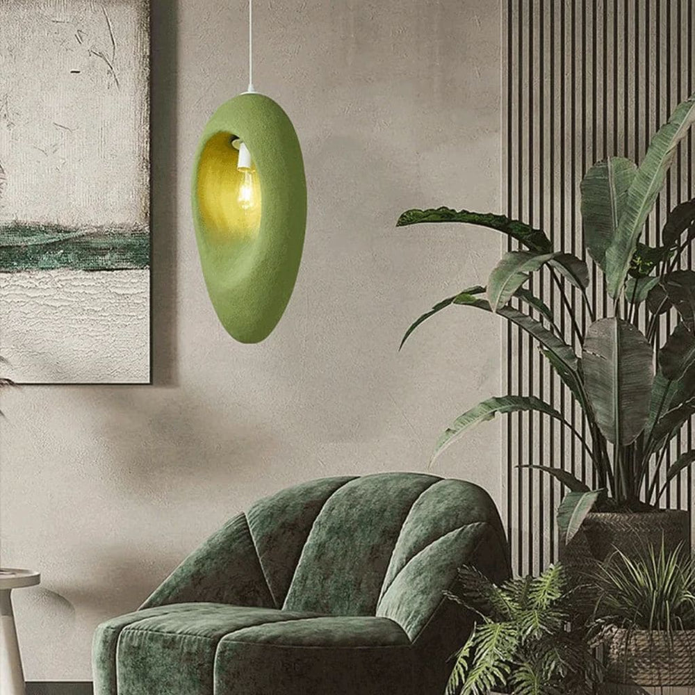 Lustre de Designer Wabi Sabi en Vert Frais