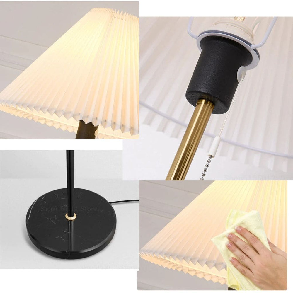 Lampe de Sol Nordique avec Abat-Jour Pliable