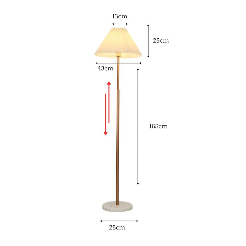 Lampe de Sol Nordique avec Base en Marbre