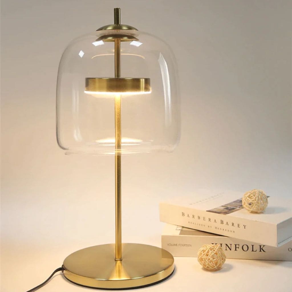 Lampe de Table LED en Verre Moderne