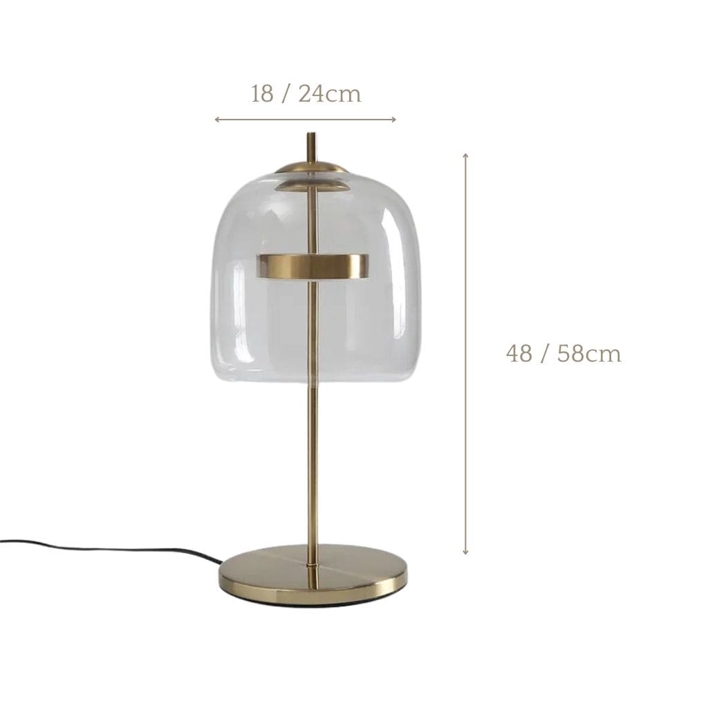 Lampe de Table LED en Verre Moderne