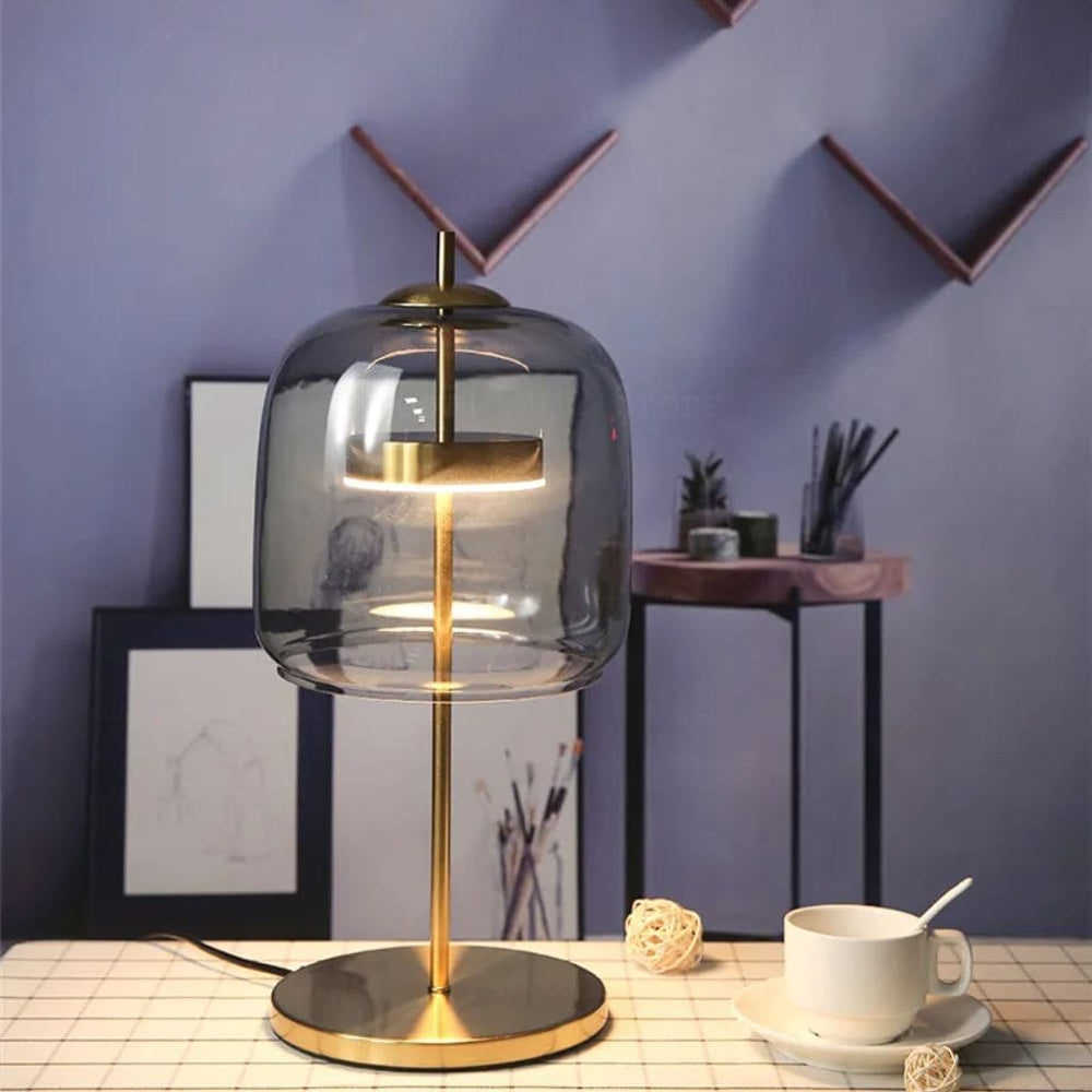 Lampe de Table LED en Verre Moderne