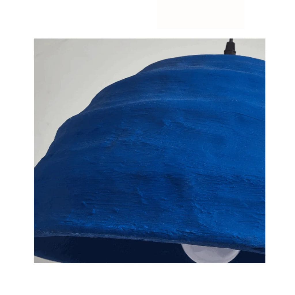 Luminaire Style Japonais Wabi Sabi en Bleu Klein