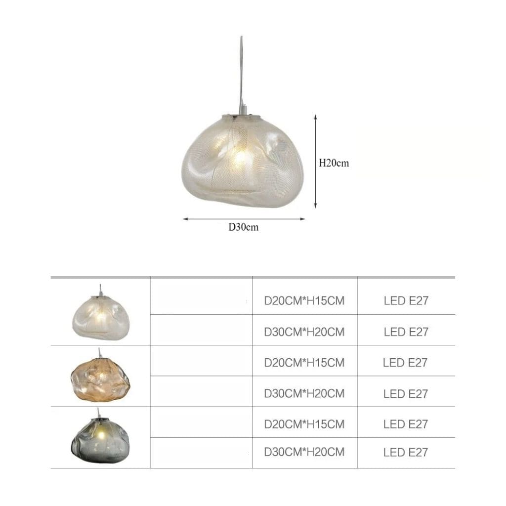 Luminaire Suspendu en Verre Soufflé