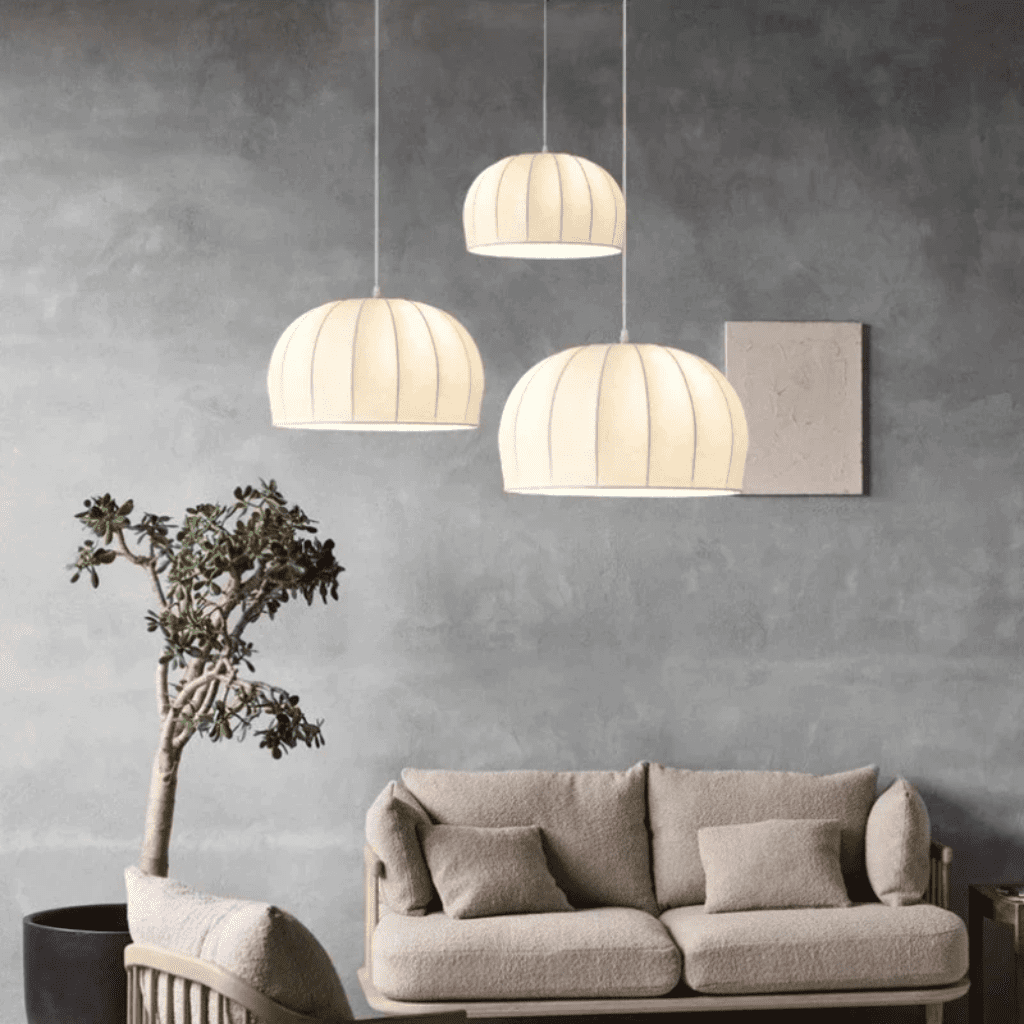 Luminaires Pendants en Soie Italienne Nouvelle Wabi Sabi