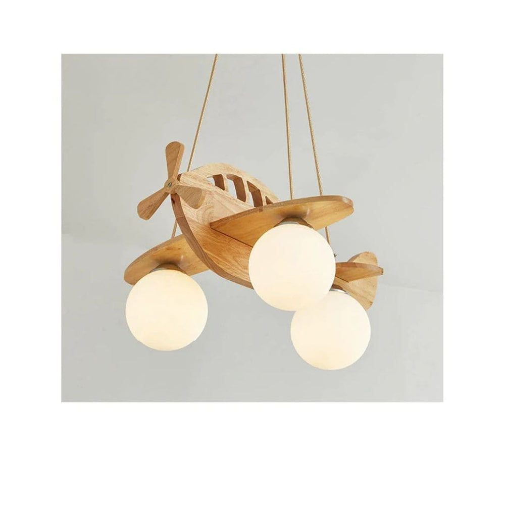 Lustre Avion en Bois pour Enfant