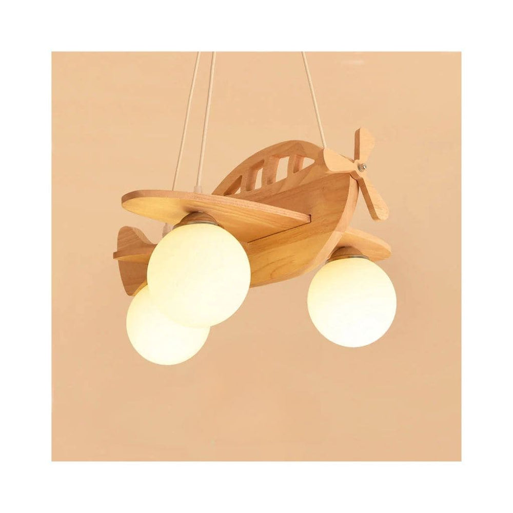 Lustre Avion en Bois pour Enfant