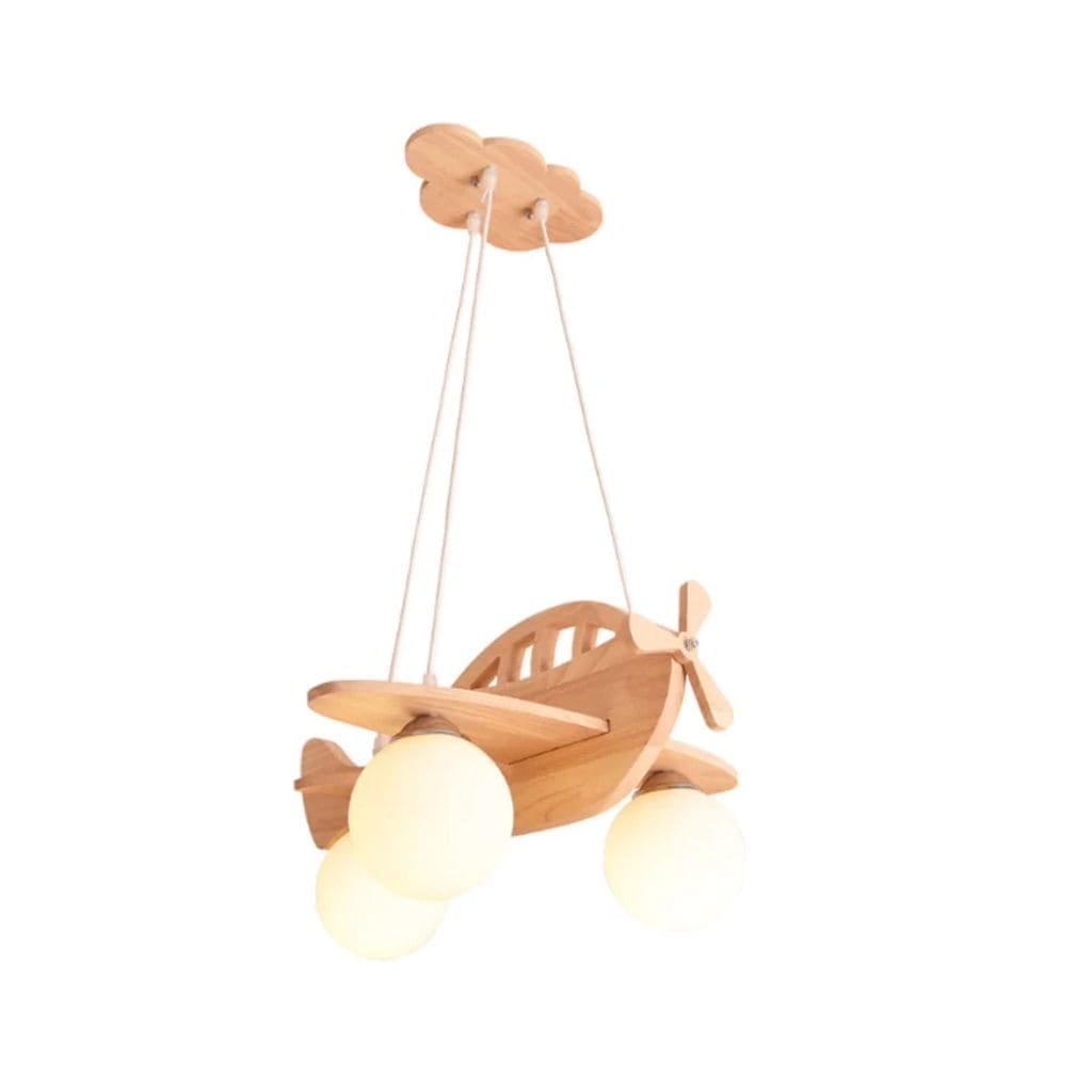 Lustre Avion en Bois pour Enfant