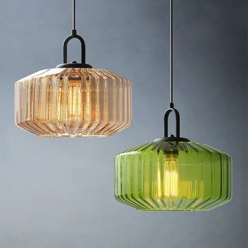 Lustre LED Nordique en Verre