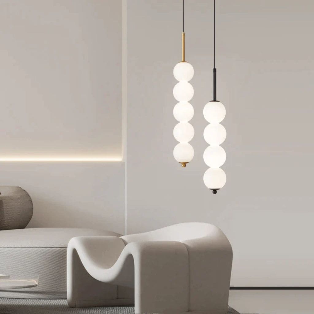 Lustre de Boules en Verre LED