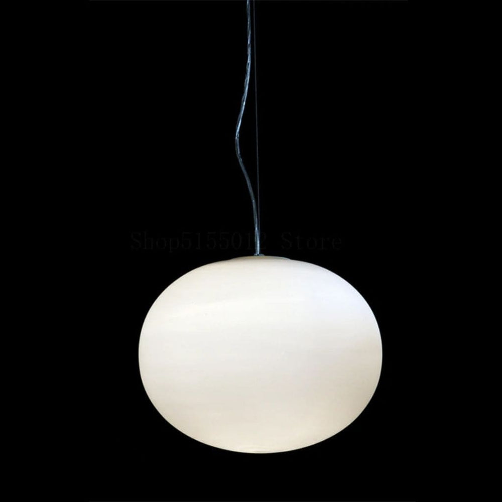 Suspension Nordique en Verre Blanc Moderne