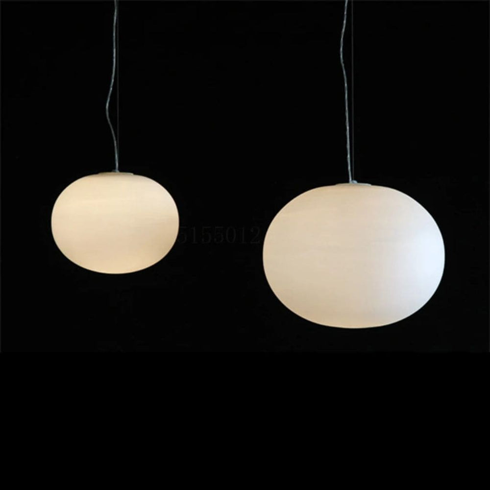 Suspension Nordique en Verre Blanc Moderne